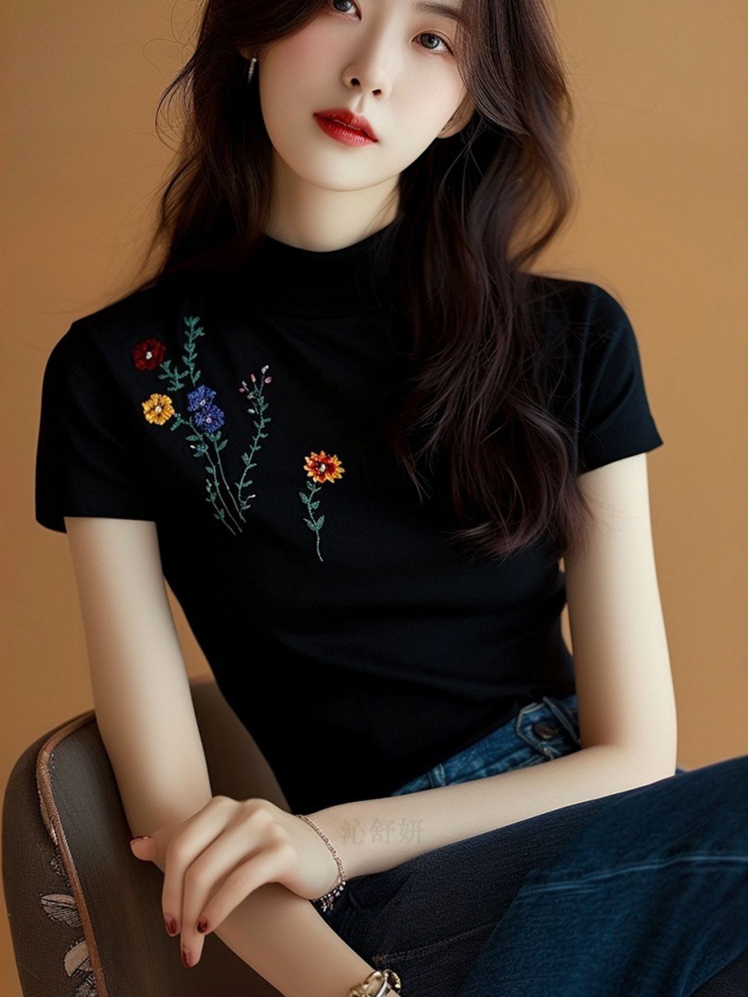 DressBerry Women Floral Printed Round Neck T-shirt