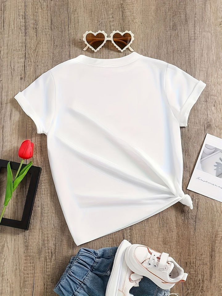 YK Girls High Neck Indigo T-shirt
