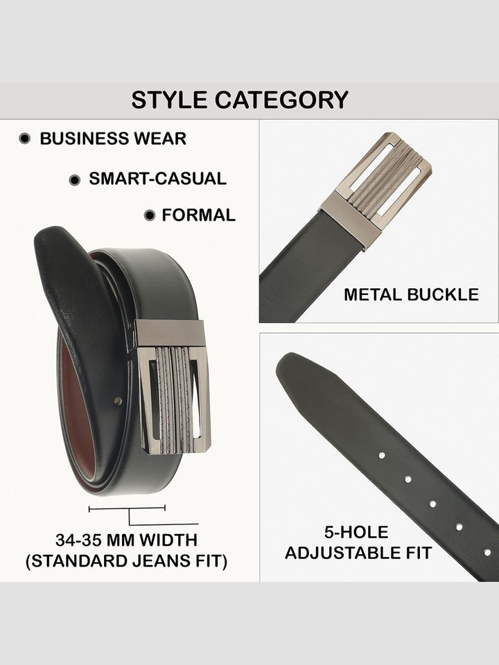 Teakwood Leathers Men Leather Reversible Belt