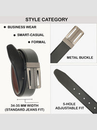 Teakwood Leathers Men Leather Reversible Belt