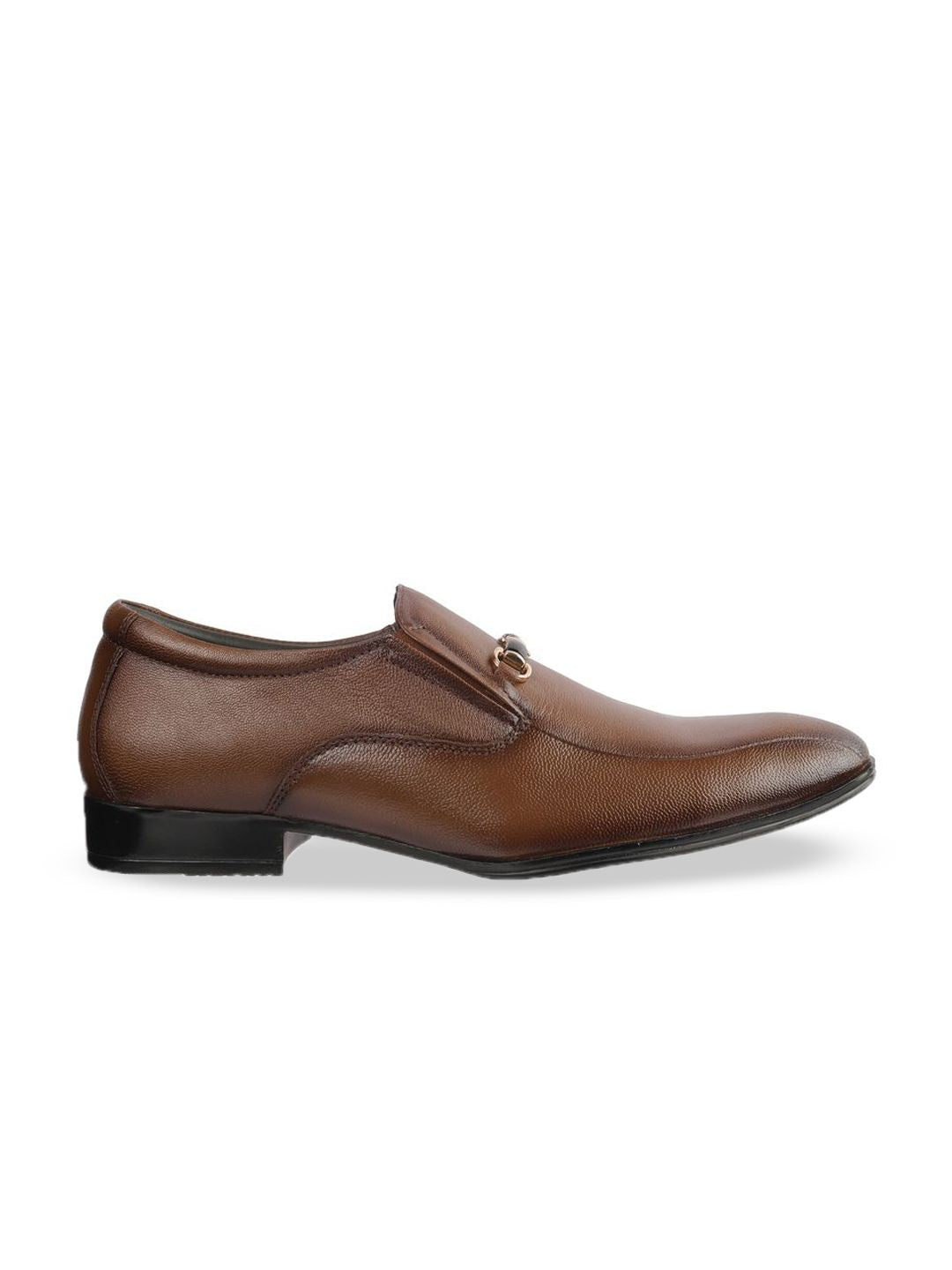 Metro Men Leather Formal Textured Loafers Shoes