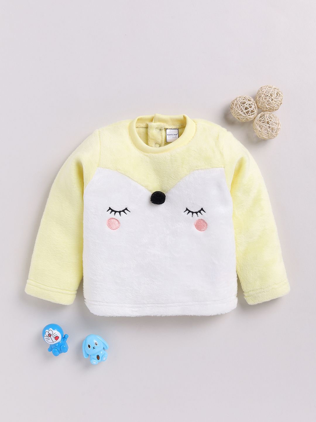 Moms Love Infant Girls Embroidered Pure Cotton Sweatshirt