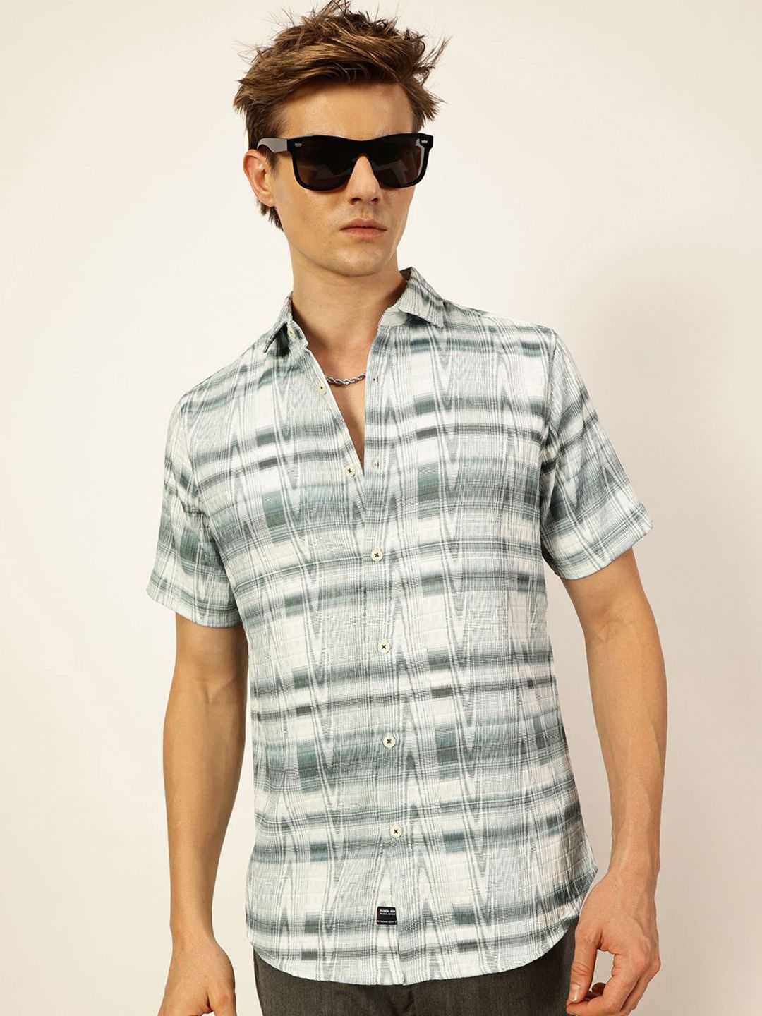 Thomas Scott Men Premium Slim Fit Opaque Printed Casual Shirt
