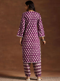 Libas Women Floral Printed Regular Pure Cotton Kurta with Salwar