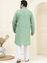 SOJANYA PLUS Plus Size Checked Pure Cotton Kurta with Pyjama
