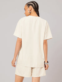 DressBerry Athleisure Vibes Textured Relaxed Fit Co-ords