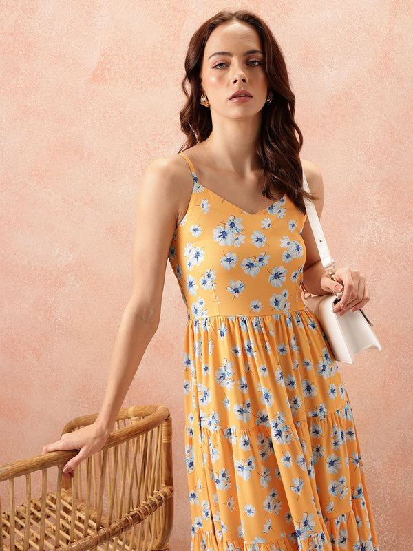 all about you Floral Print Fit & Flare Maxi Dress