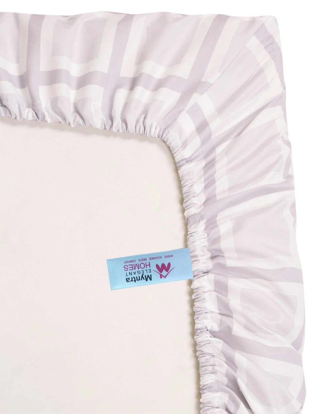Myntra Elegant Homes White Floral 400 TC Cadar Katil King dengan 2 Sarung Bantal