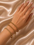 PANASH Set Of 3 Gold-Plated Wraparound Bracelet