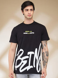 Being Human Men Typography Printed Round Neck Cotton T-shirt