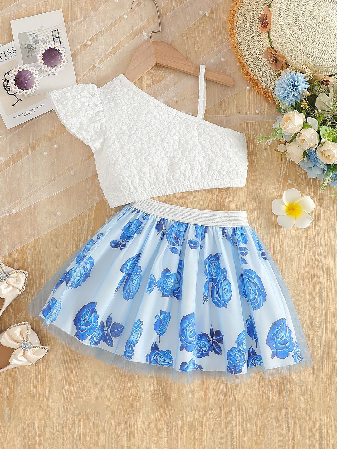 YK Girls Top with Skirt