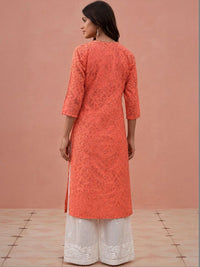Rumah Wanita Chikankari Sulam Kurta Chikankari