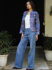 Jaket Quilted Boleh Balik Bunga House of Chikankari Wanita