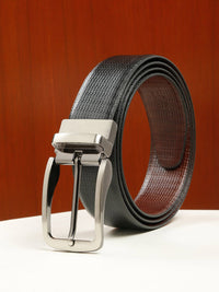 Teakwood Leathers Men Textured Leather Reversible Formal Belt