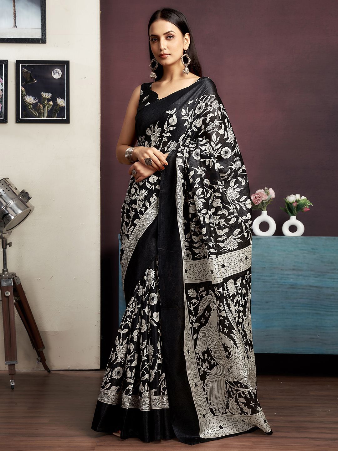 KALINI Floral Printed Saree