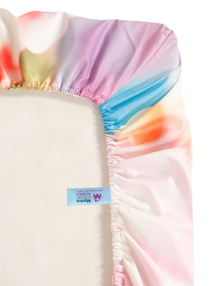 Myntra Elegant Homes Multicoloured Conversational 400 TC King Bedsheet with 2 Pillow Covers