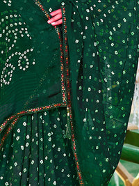 Saree mall Mirror Work Bandhani Sarees