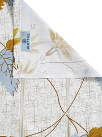 KLOTTHE Cream & Coklat Floral Printed Cotton 400 TC Set Cadar King 2.5 m x 2.25 m