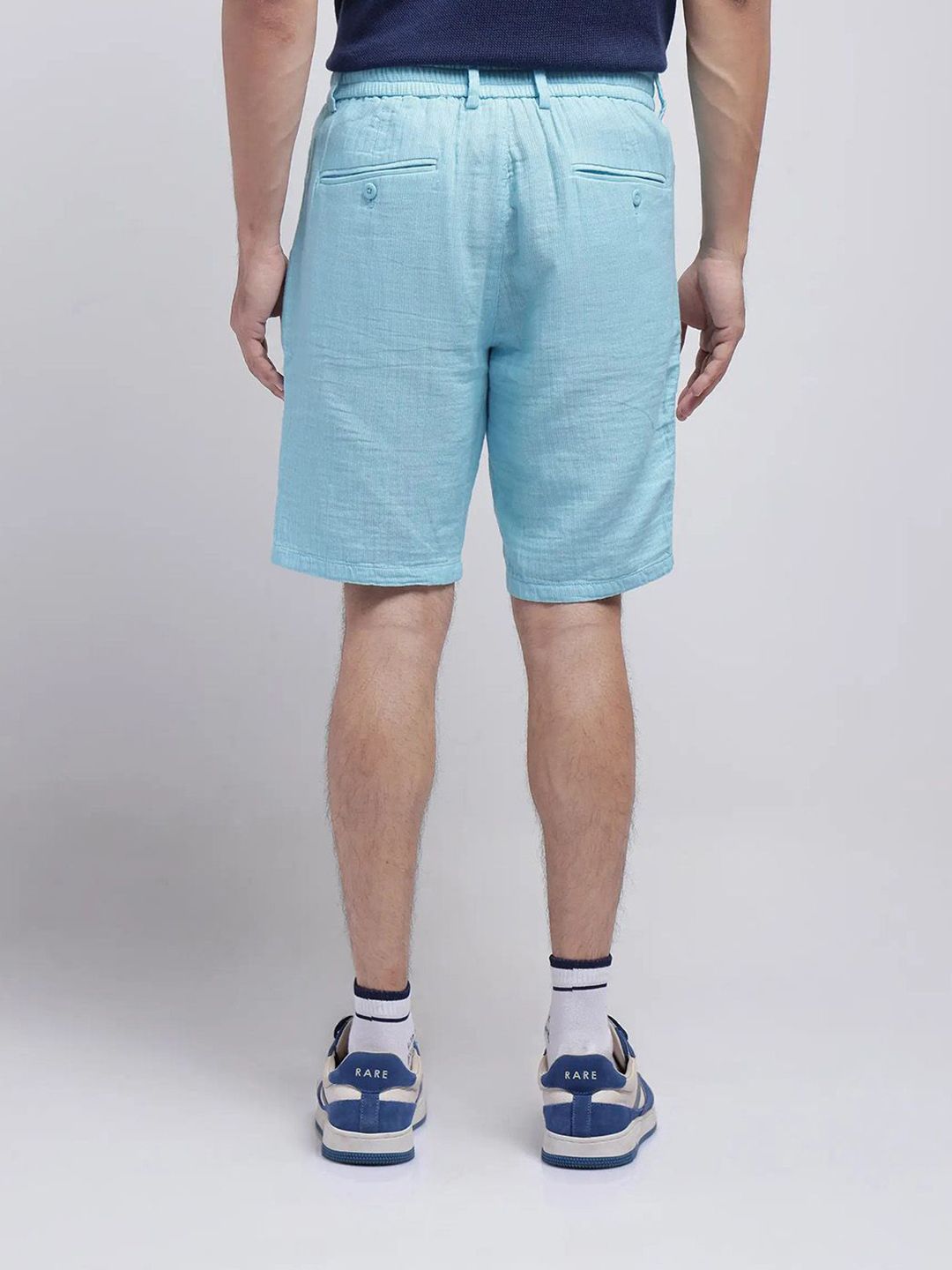 RARE RABBIT PINTO-25 Men Cotton Mid-Rise Regular Fit Shorts