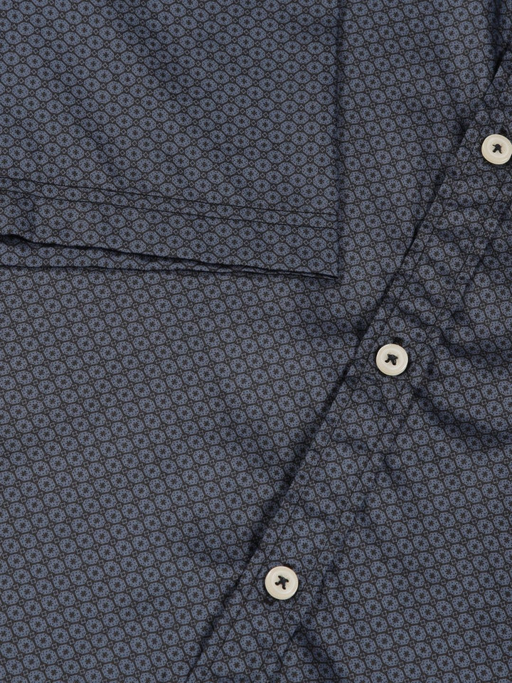 Thomas Scott Men Premium Spread Collar Micro Ditsy Printed Cotton Casual Shirt