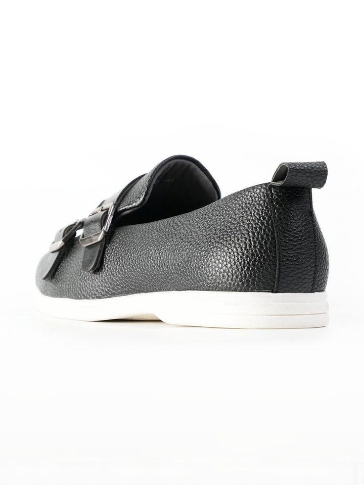 MONKSTORY Yacht Club Double Monk Slip-Ons - Black