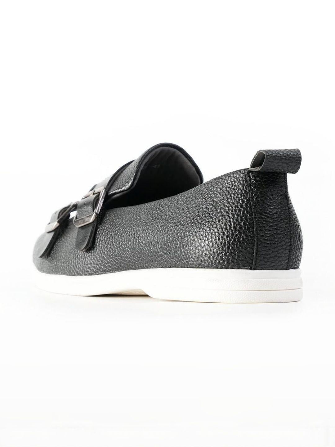 MONKSTORY Yacht Club Double Monk Slip-Ons - Black