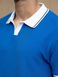 Powerlook SS25 Colourblocked Contrast Polo Collar T-Shirt
