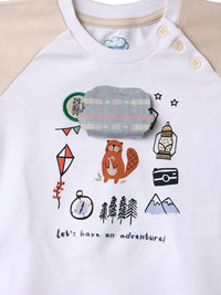 Nauti Nati Boys Printed Pure Cotton T-shirt With Trousers