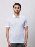 Park Avenue Men Polo Collar Pockets Slim Fit T-shirt