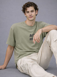 ADRO Men Printed Drop-Shoulder Sleeves T-shirt