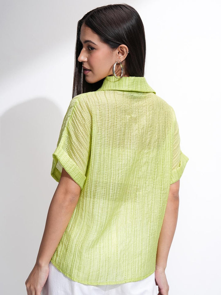 Tokyo Talkies Women Solid Relaxed Fit Shirt
