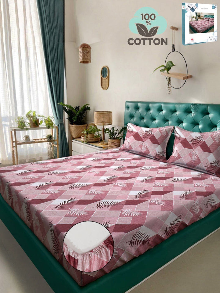 Myntra Elegant Homes Floral Printed 400 TC King Bedsheet with 2 Pillow Covers