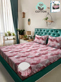 Myntra Elegant Homes Floral Printed 400 TC King Bedsheet with 2 Pillow Covers