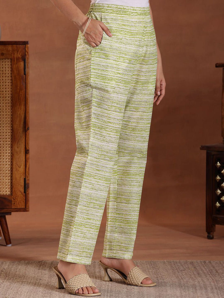 Libas Floral Printed Pure Cotton Straight Kurta With Trousers & Dupatta