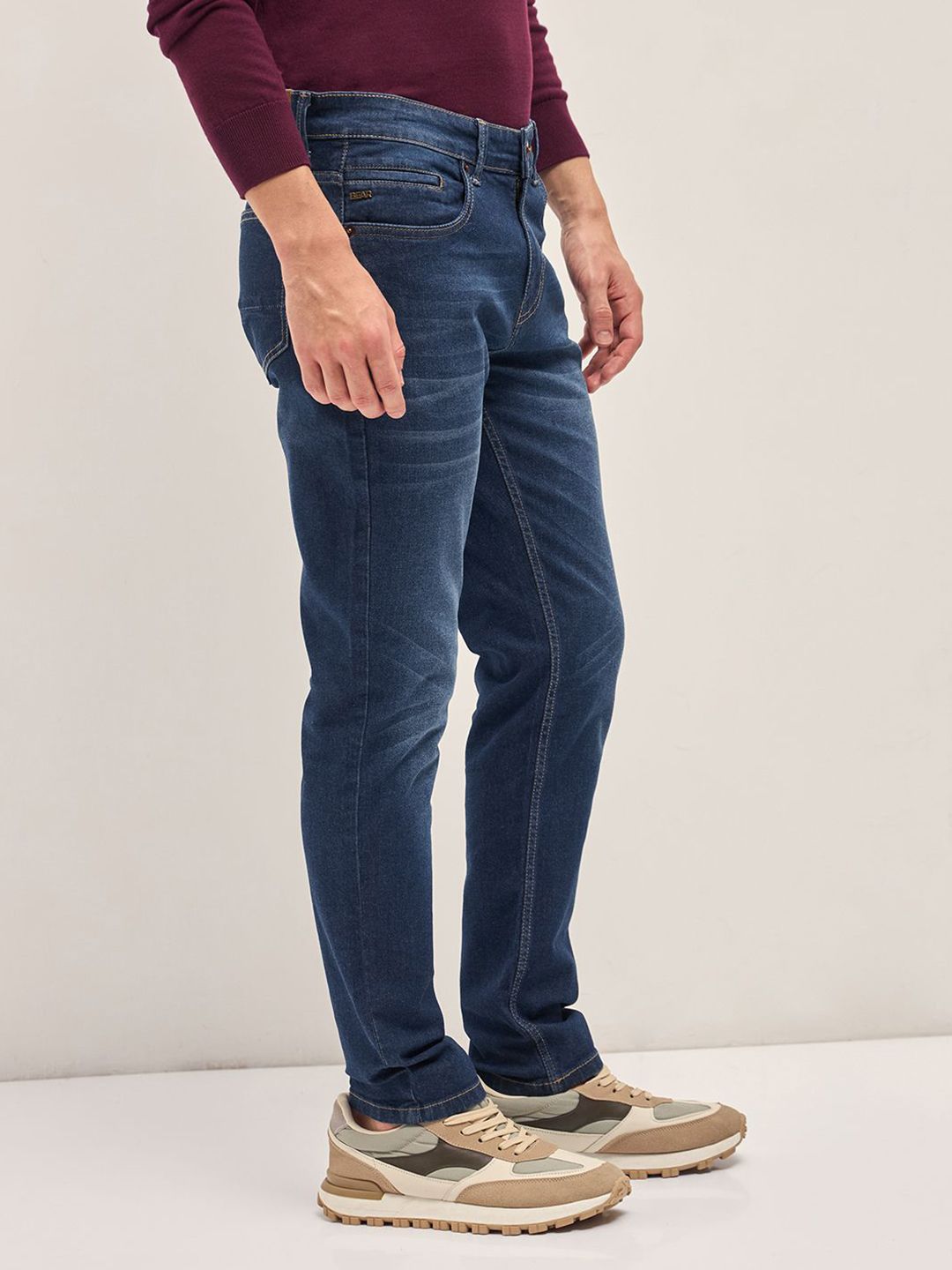 THE BEAR HOUSE Men Slim Fit Light Fade Stretchable Jeans