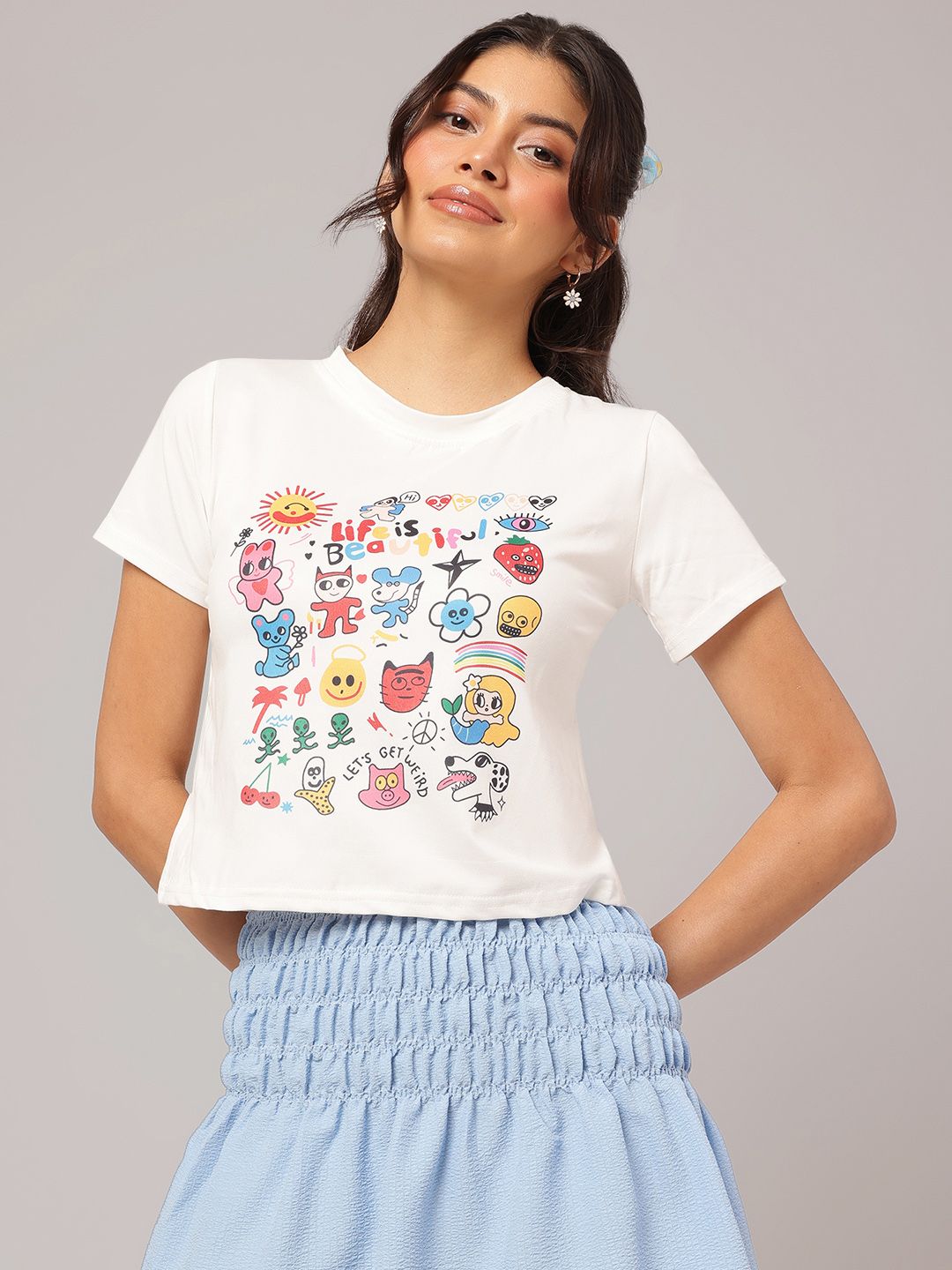 DressBerry Quirky Punk Printed T-shirt