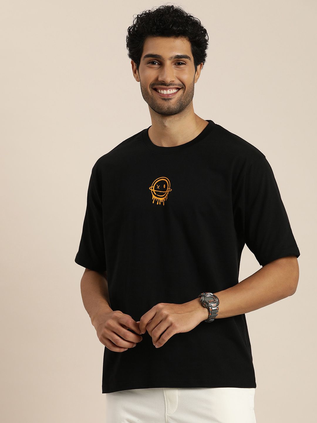Difference of Opinion Men Printed Pure Cotton T-shirt