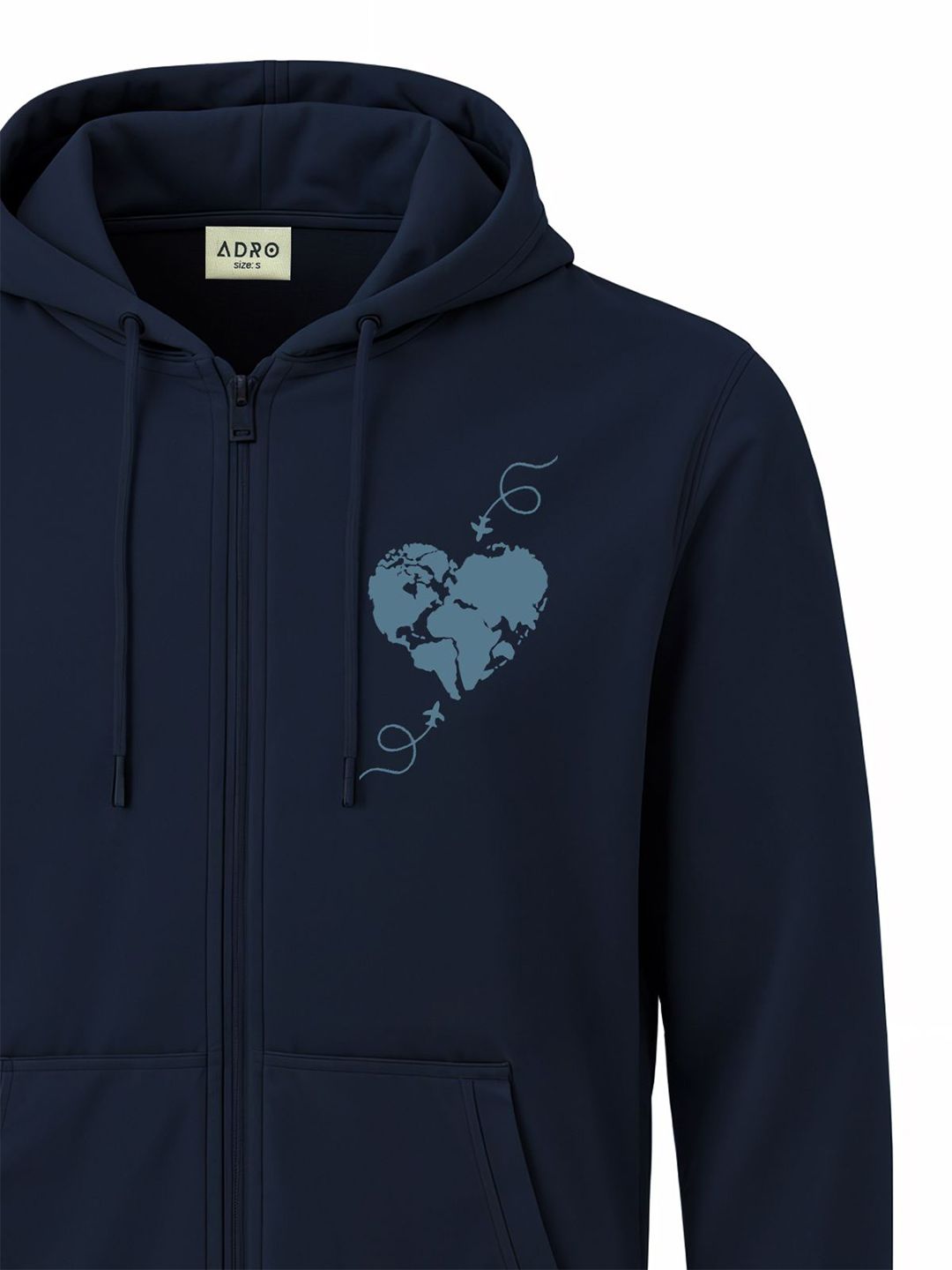ADRO Men Printed Hooded Sweatshirt