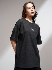 Street By Tokyo Talkies Women Typography Printed Oversized T-Shirt