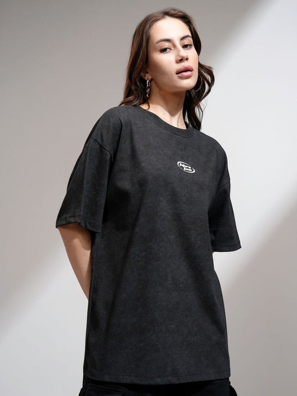 Street By Tokyo Talkies Women Typography Printed Oversized T-Shirt