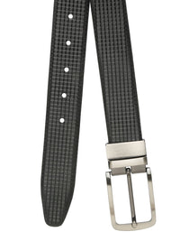 Teakwood Leathers Men Textured Leather Reversible Formal Belt