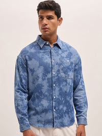THE BEAR HOUSE Relaxed Fit Dyed Effect Casual Shirt