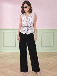 AND Women Mid Rise Straight Fit Trousers