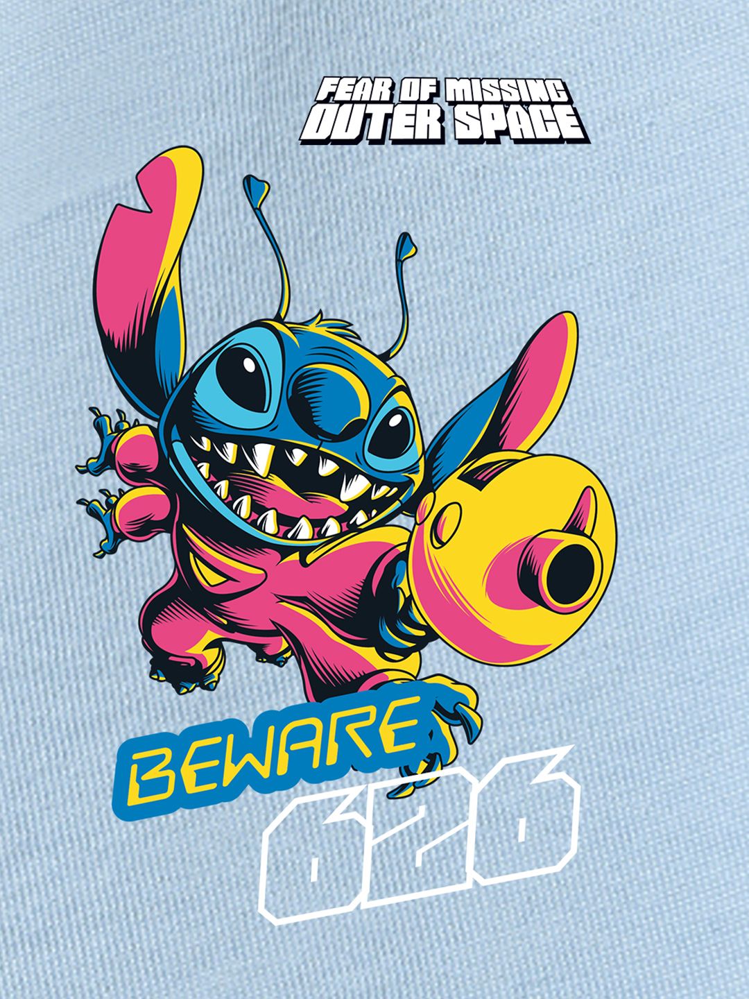 Bewakoof Official Disney Merchandise Lilo & Stitch Pure Cotton Printed Oversized T-Shirt