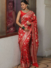 KALINI Woven Design Zari Banarasi Saree