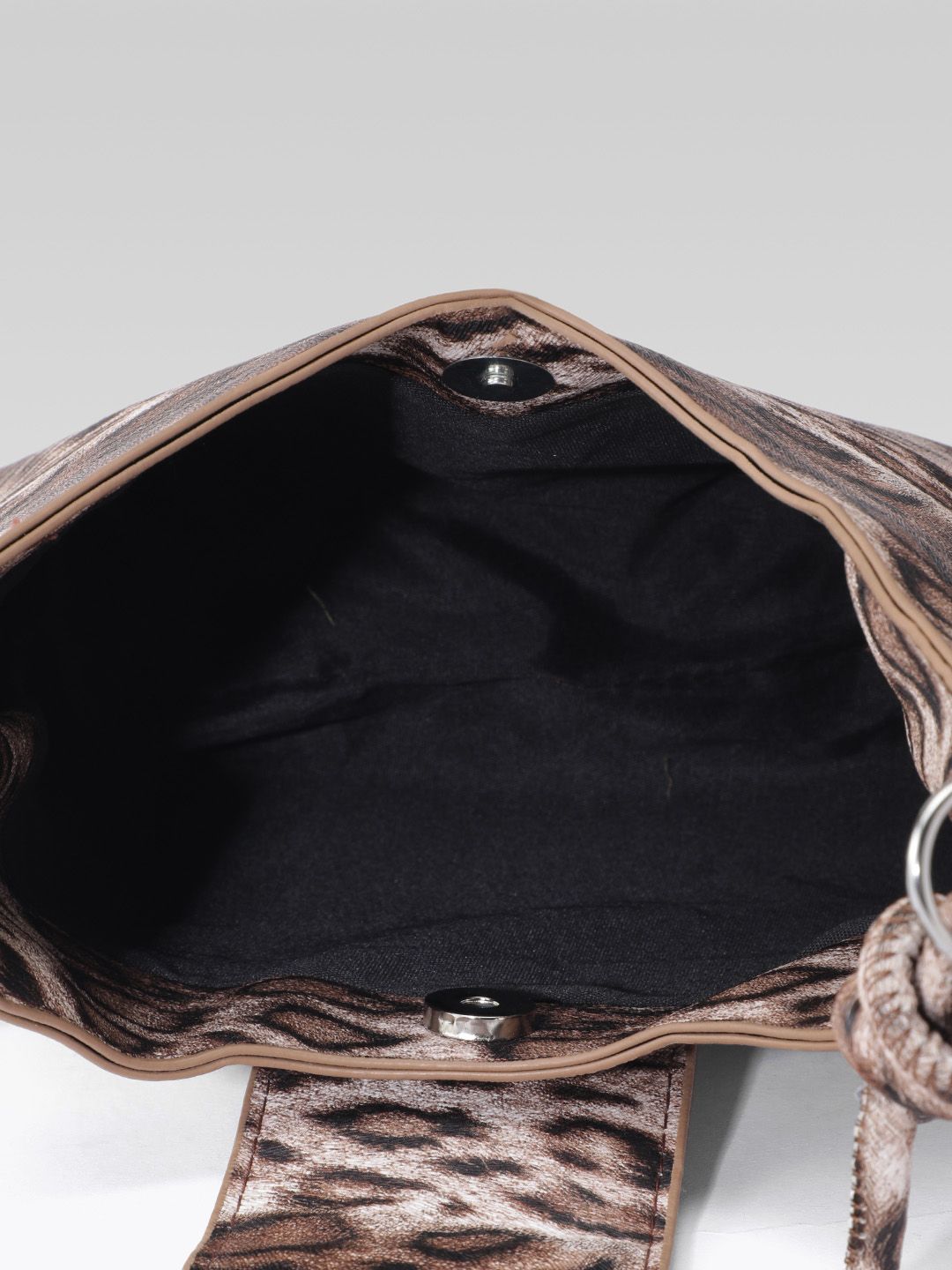 DressBerry Animal Print Sling Bag with Bow Detail