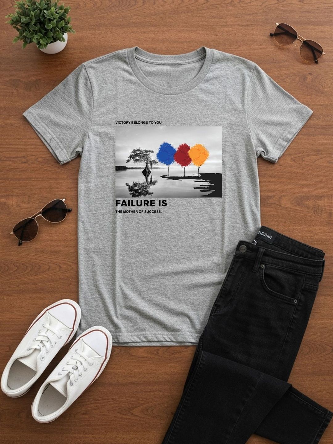 ADRO Graphic Printed Round Neck Skin-Friendly Regular Fit T-shirt