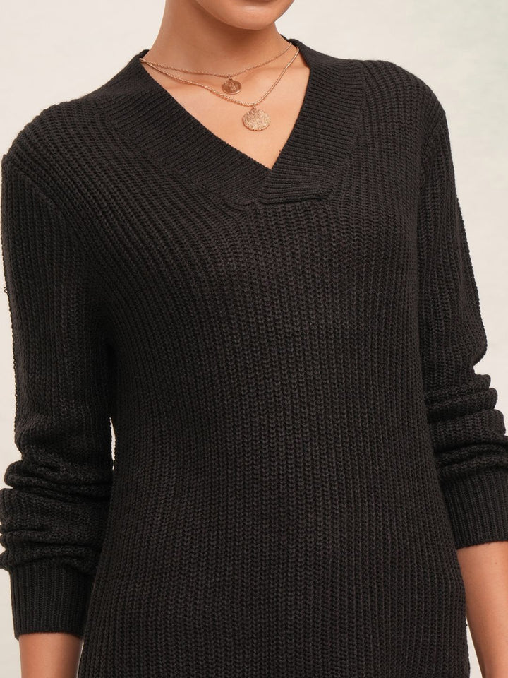 Tokyo Talkies Women Striped Knitted Pullover Sweater