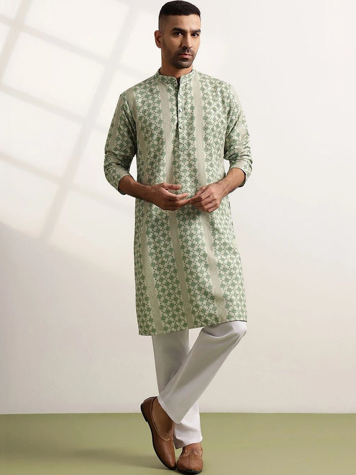 Anouk Men Printed Regular Kurta with Trousers