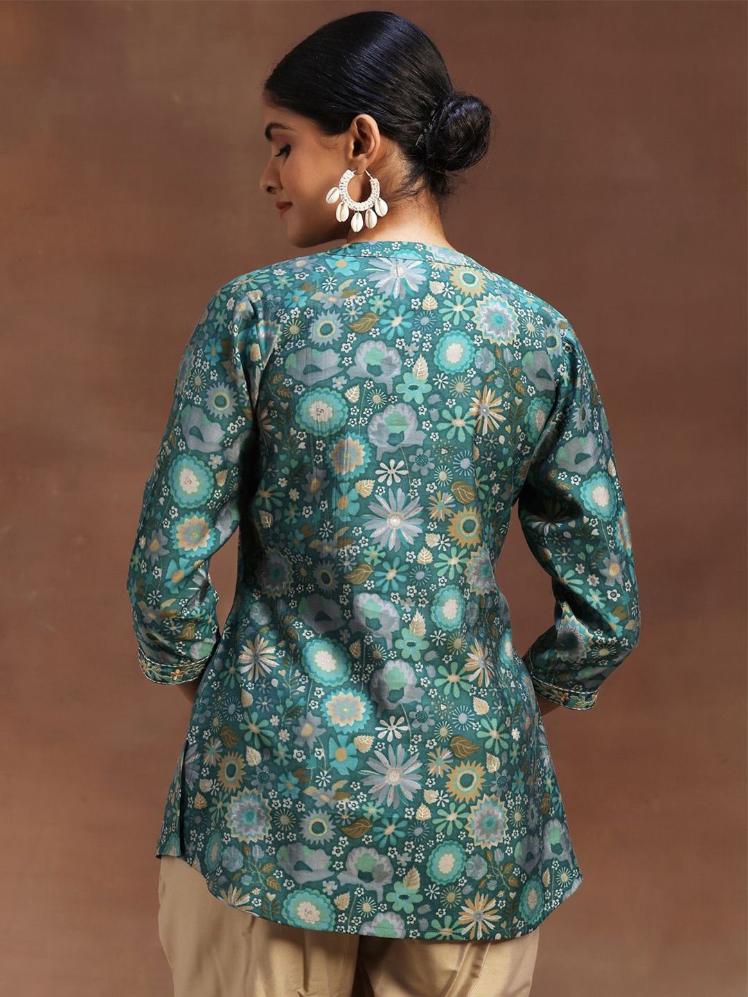 Libas Floral Printed Pleated Kurti